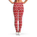 Geometric Knitted Pattern Print Women's Leggings