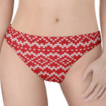 Geometric Knitted Pattern Print Women's Thong