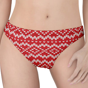 Geometric Knitted Pattern Print Women's Thong