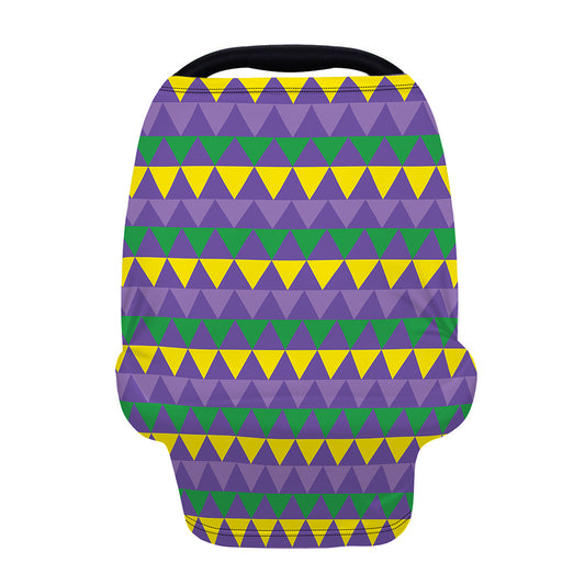 Geometric Mardi Gras Pattern Print Baby Seat Cover