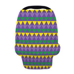 Geometric Mardi Gras Pattern Print Baby Seat Cover