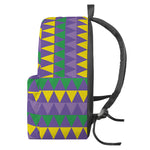 Geometric Mardi Gras Pattern Print Backpack