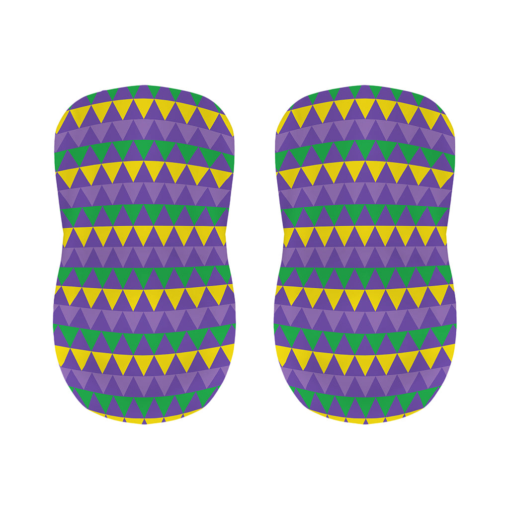 Geometric Mardi Gras Pattern Print Bar Stool Covers