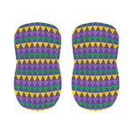 Geometric Mardi Gras Pattern Print Bar Stool Covers