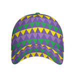 Geometric Mardi Gras Pattern Print Baseball Cap