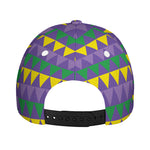 Geometric Mardi Gras Pattern Print Baseball Cap