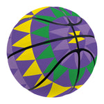 Geometric Mardi Gras Pattern Print Basketball