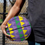 Geometric Mardi Gras Pattern Print Basketball