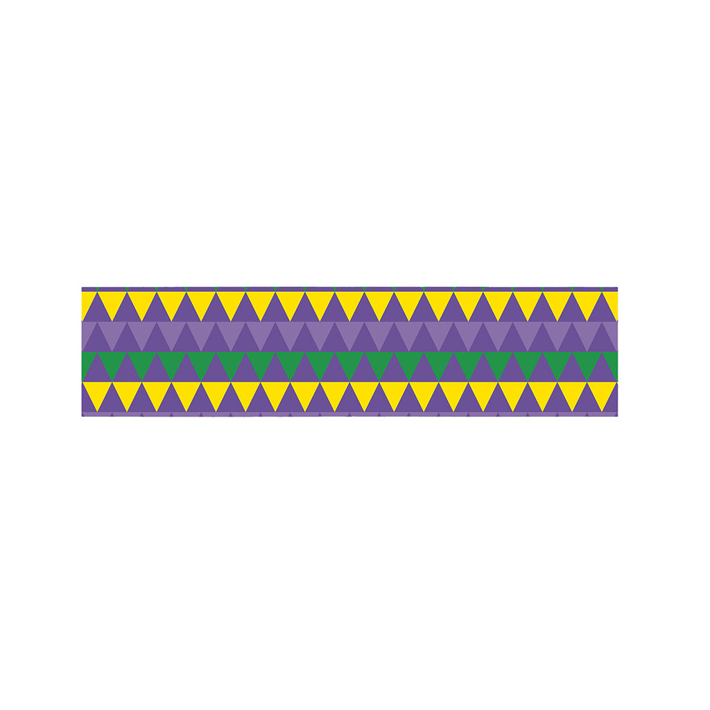 Geometric Mardi Gras Pattern Print Bed Runner