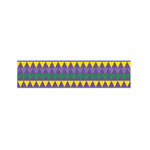 Geometric Mardi Gras Pattern Print Bed Runner
