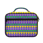 Geometric Mardi Gras Pattern Print Briefcase Bible Bag