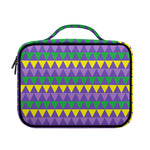 Geometric Mardi Gras Pattern Print Briefcase Bible Bag