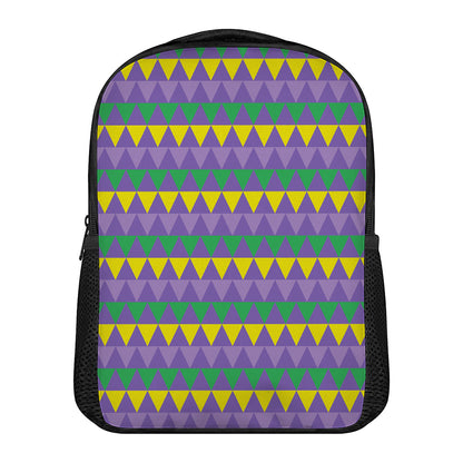 Geometric Mardi Gras Pattern Print Casual Backpack