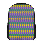 Geometric Mardi Gras Pattern Print Casual Backpack
