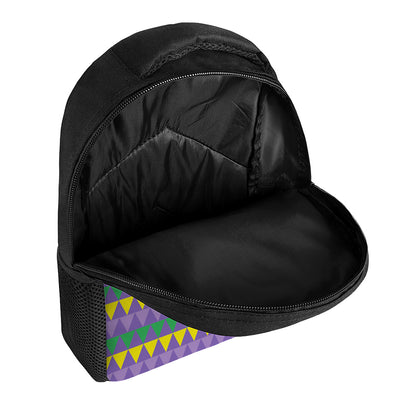 Geometric Mardi Gras Pattern Print Casual Backpack