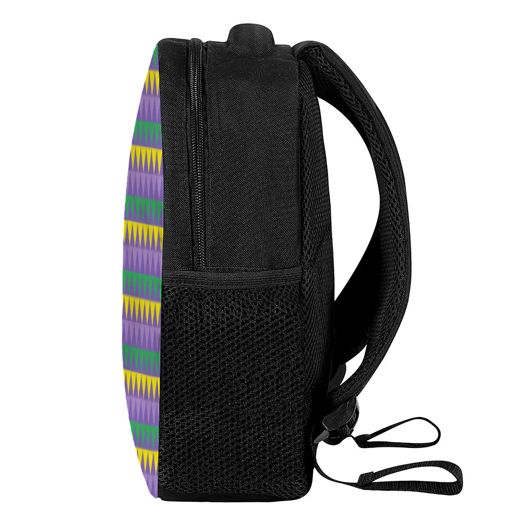 Geometric Mardi Gras Pattern Print Casual Backpack