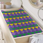Geometric Mardi Gras Pattern Print Changing Pad Cover