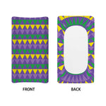 Geometric Mardi Gras Pattern Print Changing Pad Cover