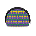 Geometric Mardi Gras Pattern Print Coin Purse