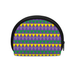 Geometric Mardi Gras Pattern Print Coin Purse