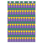 Geometric Mardi Gras Pattern Print Curtain