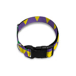 Geometric Mardi Gras Pattern Print Dog Collar
