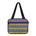 Geometric Mardi Gras Pattern Print Double Strap Bible Bag