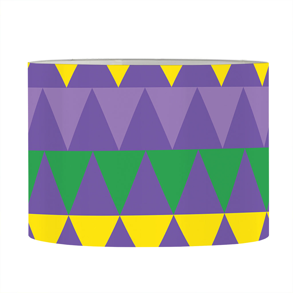 Geometric Mardi Gras Pattern Print Drum Lamp Shade