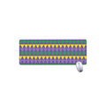 Geometric Mardi Gras Pattern Print Extended Mouse Pad