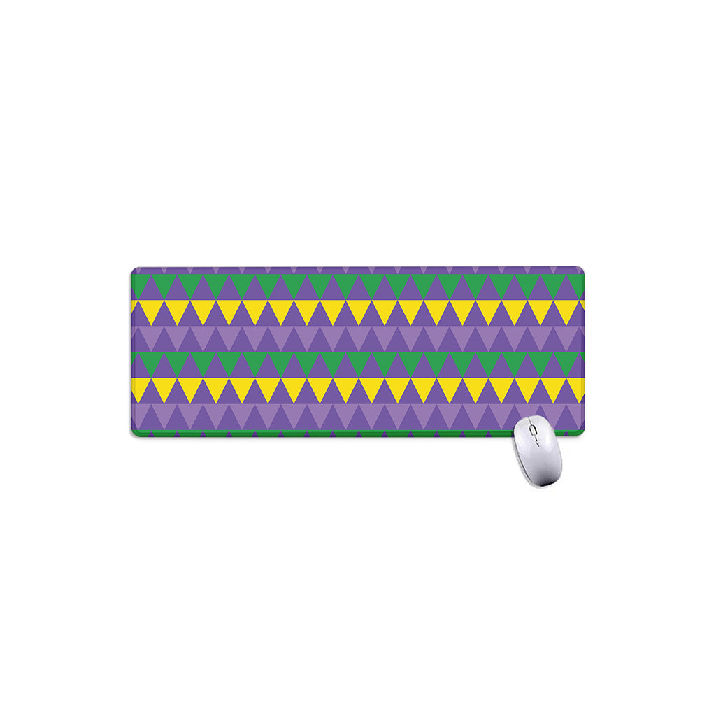 Geometric Mardi Gras Pattern Print Extended Mouse Pad