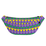 Geometric Mardi Gras Pattern Print Fanny Pack