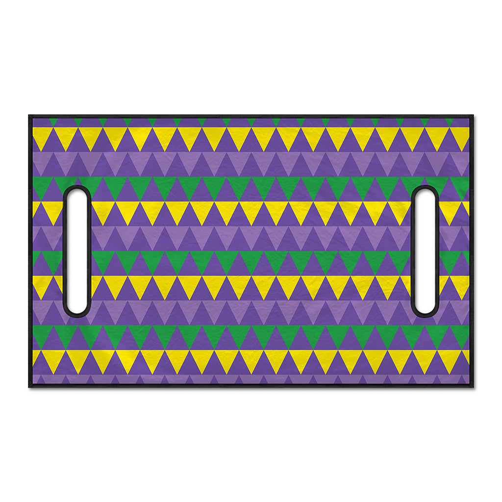 Geometric Mardi Gras Pattern Print Golf Cart Seat Cover