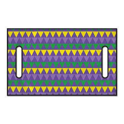Geometric Mardi Gras Pattern Print Golf Cart Seat Cover