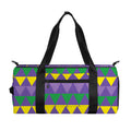 Geometric Mardi Gras Pattern Print Gym Bag