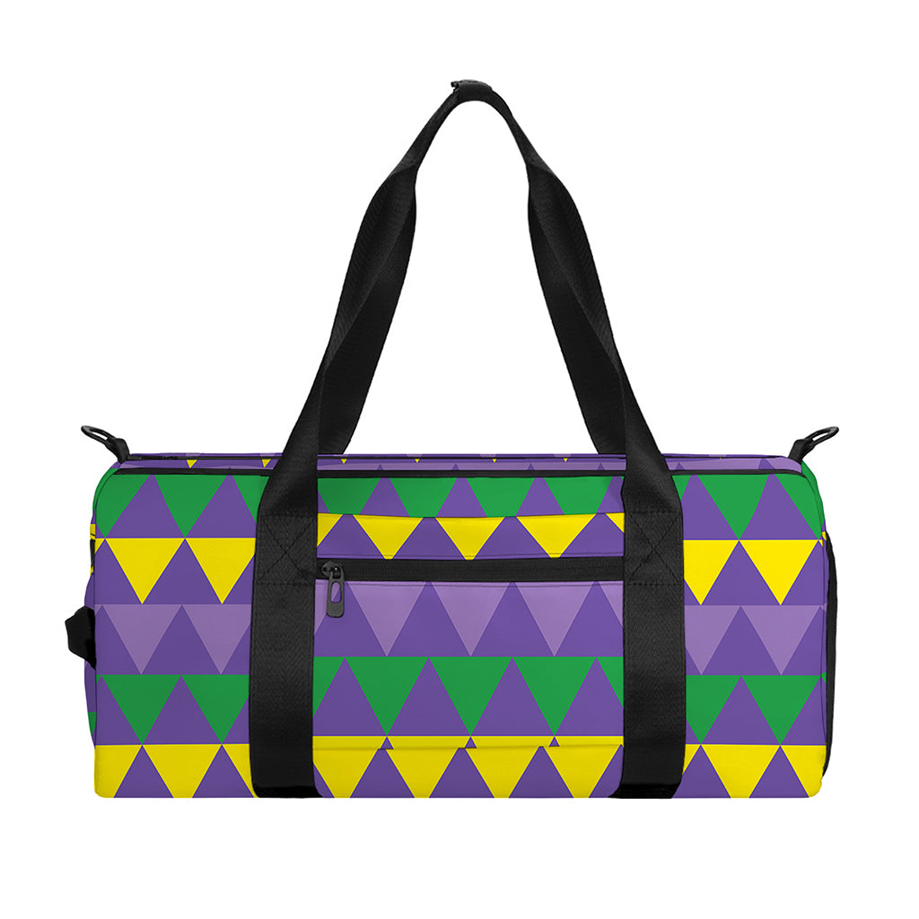Geometric Mardi Gras Pattern Print Gym Bag