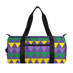 Geometric Mardi Gras Pattern Print Gym Bag