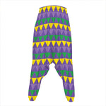 Geometric Mardi Gras Pattern Print Hammer Pants