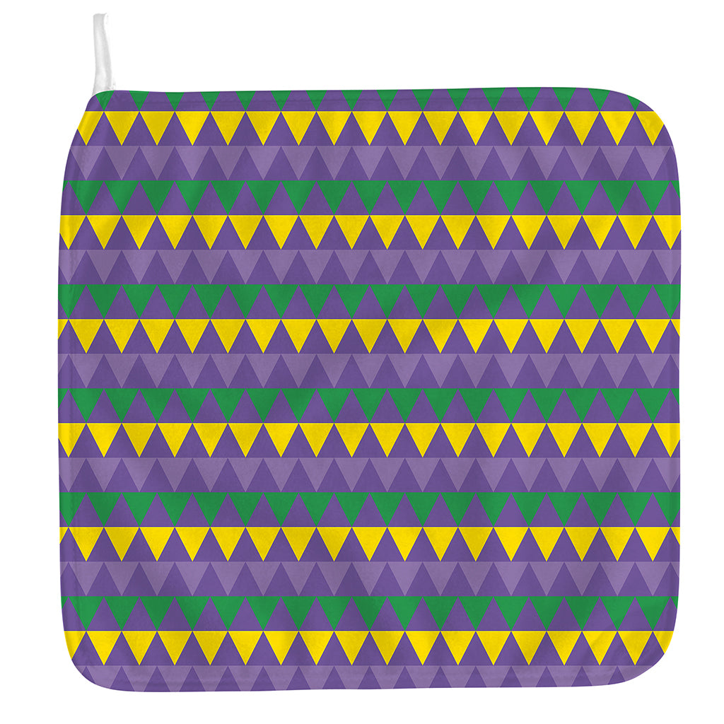 Geometric Mardi Gras Pattern Print Hand Towel