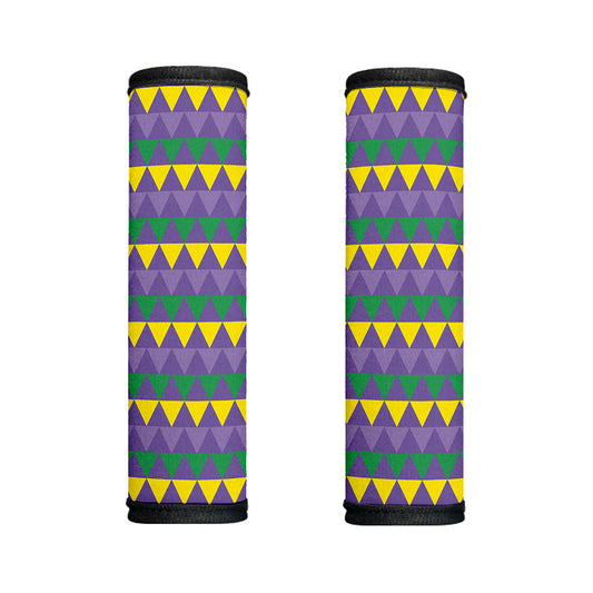 Geometric Mardi Gras Pattern Print Handle Covers