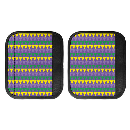 Geometric Mardi Gras Pattern Print Handle Covers