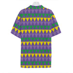 Geometric Mardi Gras Pattern Print Hawaiian Shirt