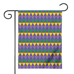 Geometric Mardi Gras Pattern Print House Flag