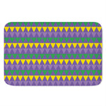 Geometric Mardi Gras Pattern Print Indoor Door Mat
