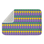 Geometric Mardi Gras Pattern Print Indoor Door Mat