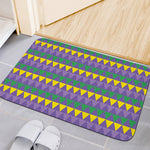 Geometric Mardi Gras Pattern Print Indoor Door Mat