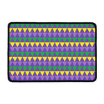 Geometric Mardi Gras Pattern Print Kitchen Mat
