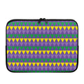 Geometric Mardi Gras Pattern Print Laptop Sleeve