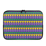Geometric Mardi Gras Pattern Print Laptop Sleeve
