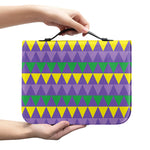 Geometric Mardi Gras Pattern Print Leather Bible Cover