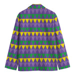 Geometric Mardi Gras Pattern Print Men's Blazer